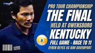 ⭐ Efren Reyes Full Game Final Pro Tour Championship Race to 11 at Owensboro Kentucky efrenreyes [upl. by Sedinoel]