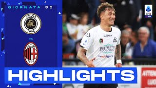 SpeziaMilan 20  Colpaccio spezzino al Picco Gol e Highlights  Serie A TIM 202223 [upl. by Lilak]