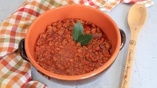 Ragù classico Bolognese ricetta depositata alla camera di commercio di Bologna [upl. by Anaejer]