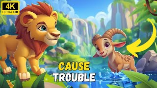 Kids Story With Friendship amp Trust 📚 Kids Story With Lessons 🦁🐐 Adventure Begins 🦁🦊 [upl. by Etnomal]