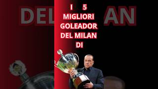 Top 5 Marcatori MILAN Berlusconi seriea calcio championsleague milan top5 kaka goat goal [upl. by Sartin]