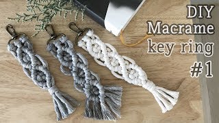 DIY Macrame Keychain  마크라메 키링 만들기 [upl. by Catima]