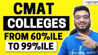 CMAT Colleges from 60le to 99le  CMAT Colleges Cut offs  CMAT Top Colleges to Apply Now [upl. by Salli]