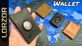 LORZOR  The Best Wallet Leather  AirTag  Trigger  Money Clip [upl. by Sisi923]