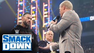 FULL SEGMENT – Reigns and Rhodes come face to face before WrestleMania SmackDown March 22 2024 [upl. by Farnham]