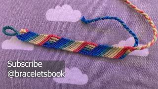 Bracelet Pattern 37800 chainlink candy stripe Ladder Candy Bracelet Making MyBraceletsBook [upl. by Gladwin229]