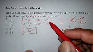 Tutorial Barisan dan Deret Geometri 2 Mencari suku ken  Matematika SMA [upl. by Alyn590]