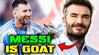 David Beckham Praising Messi for 8 Minutes Straight [upl. by Ahsenahs222]