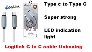 Logilink Type C To Type C Nylon Fast Charging Data Cable With Ligh1m  Silicon Computers [upl. by Sutniuq]