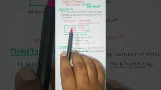 SolutionClass 12 ChemistryDifference Between Molarity and Molalityneet shorts [upl. by Xel]