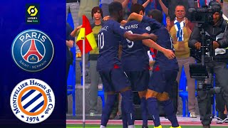 PSG vs Montpellier 60 Résumé et Buts  Ligue 1 2425 [upl. by Nohsyt954]