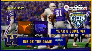 NCAA Football 14  Highland Scotties Teambuilder  ATampT Cotton Bowl  8 Texas vs Kansas State [upl. by Emili]