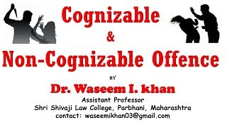 Cognizable and Noncognizable offence  Difference between cognizable and non cognizable offence [upl. by Elo]