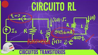 🔴 Respuesta Natural Circuito RL Sin fuente ⚡ Respuesta Transitoria ⚡ [upl. by Ainslee]