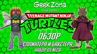 Обзор фигурок Сплинтера и Бакстера— Neca TMNT Splinter and Baxter Cartoon 2 Pack Review [upl. by Lladnor]