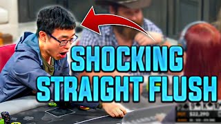 STRAIGHT FLUSH In Wild Poker Game [upl. by Lenahc959]