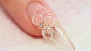 Acrylic Edge Nail with Encapsulated Beads Tutorial [upl. by Etteuqal587]