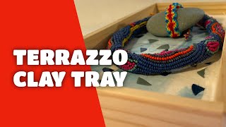 Making a Terrazzo Clay Tray  Maker Crate Unboxing and Project [upl. by Aramal708]