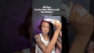 Curly hair wet look tutoria💗l Julia hair juliahair wigs reddishbrown curlyhair [upl. by Ycnaf]