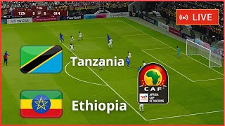 Tanzania vs Ethiopia live today Africa Cup qualifiers full match Football simulation Gameplay PC pes [upl. by Nosille]