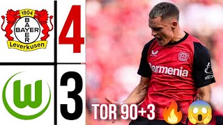 bayern leverkusen vs wolfsburg 43  highlights  bundesliga 2025  Victor Boniface Goal 903 🔥😱 [upl. by Irehc]