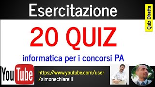 Quiz di INFORMATICA per i concorsi nella PA commentati in diretta 962022 [upl. by Irakab]