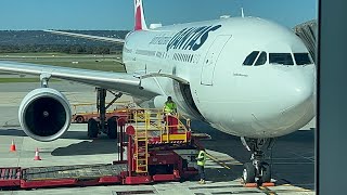 A Qantas A330 getting loaded wth cargo [upl. by Dutch152]