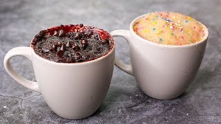 2 Min Microwave Mug Cake  Eggless Microwave Mug Cake In 2 Ways  Yummy [upl. by Barnie731]