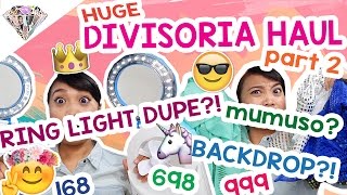 HUGE DIVISORIA HAUL PART 2  Ringlight DUPE MUMUSO Mae Layug 🦄💁 [upl. by Axela]