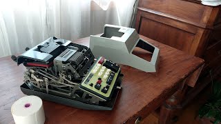 1964 Olivetti multisumma 20 running without body  made in Italy  electromechanical calculator [upl. by Yuht]