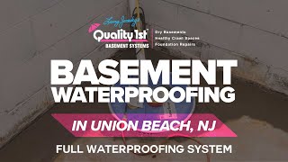 Basement Waterproofing System Installed In Union Beach NJ [upl. by Lorraine]