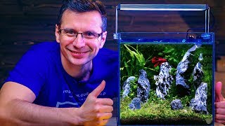 BETTA FISH TANK SETUP  NONCO2 AQUASCAPE WITH BUILTIN FILTER [upl. by Jacobs]