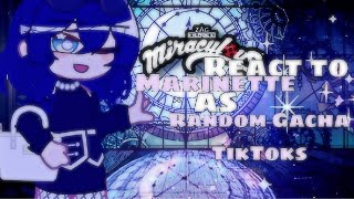 MLB react to Marinette as Random Gacha TikToks 1  RichModel FUTURE Au  Purple Galore YTB [upl. by Haroppiz]