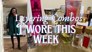 Layering Combos  Perfume Layering Combos I Wore This Week  Perfume Collection [upl. by Nogam947]