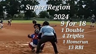 Nate Dodrills 6 Extra Base Hits in Pony Norcal Super Regional 2024 [upl. by Hirai704]