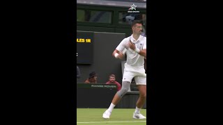 Wimbledon 2024  Novak Djokovic warms up for his campaign  WimbledonOnStar [upl. by Kcirddet]