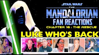 Return of the JEDI  FAN REACTIONS to The Mandalorian  Chapter 16 THE RESCUE  Season Finale [upl. by Neret]