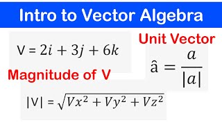 🔶01  Intro to Vector Algebra  Scalar and Vector Quantities  Directed Line Segment Magnitude of V [upl. by Pudens]