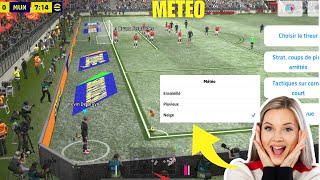 Comment activer la neige ❄️ et la pluie dans efootball 2025 mobile [upl. by Aryamo956]