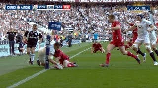 England v Wales  Official Short Highlights Worldwide 9th March 2014 [upl. by Nahshunn]