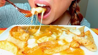 ASMR CHEESY POUTINE  GRAVY FRIES 먹방 Canadian Food Eating Sounds No Talking suellASMR [upl. by Islaen176]