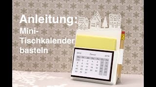 📅 MiniTischkalender mit Zettelbox basteln mit Edgelits Winterstädtchen von Stampin Up [upl. by Darrey993]