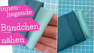 innenliegende Bündchen nähen  Tutorial verdeckte Bündchen  DIY Nähanleitung  mommymade [upl. by Eldrid794]