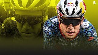 Wout van Aert vecht tegen tranen na derde plaats in openingsetappe Tour [upl. by Cath]