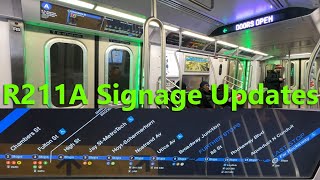 Updated Strip Maps New Station Diagram Maps and Door Open SignageLights on R211A Trains [upl. by Elleneg]