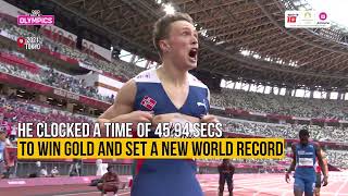 Karsten Warholm shatters 400m hurdles world record in Tokyo  Olympics  JioCinema amp Sports18 [upl. by Cathyleen]