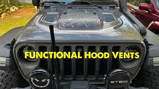 Keeping The Jeep Eco Diesel Cool With Functional Hood Vents From Valkyrie Off Road [upl. by Ahseenak72]