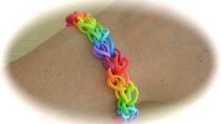 Rainbow Loom Paisley Armband deutsche Anleitung [upl. by Eitsud]