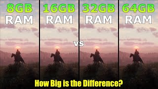 8GB vs 16GB vs 32GB vs 64GB RAM  Test in 11 Games in 2023  any Difference [upl. by Eloken764]