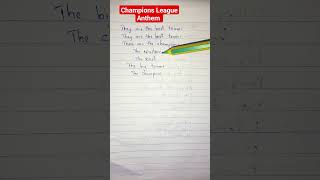 UEFA Champions League Anthem lyrics football championsleague shorts [upl. by Zaneta]